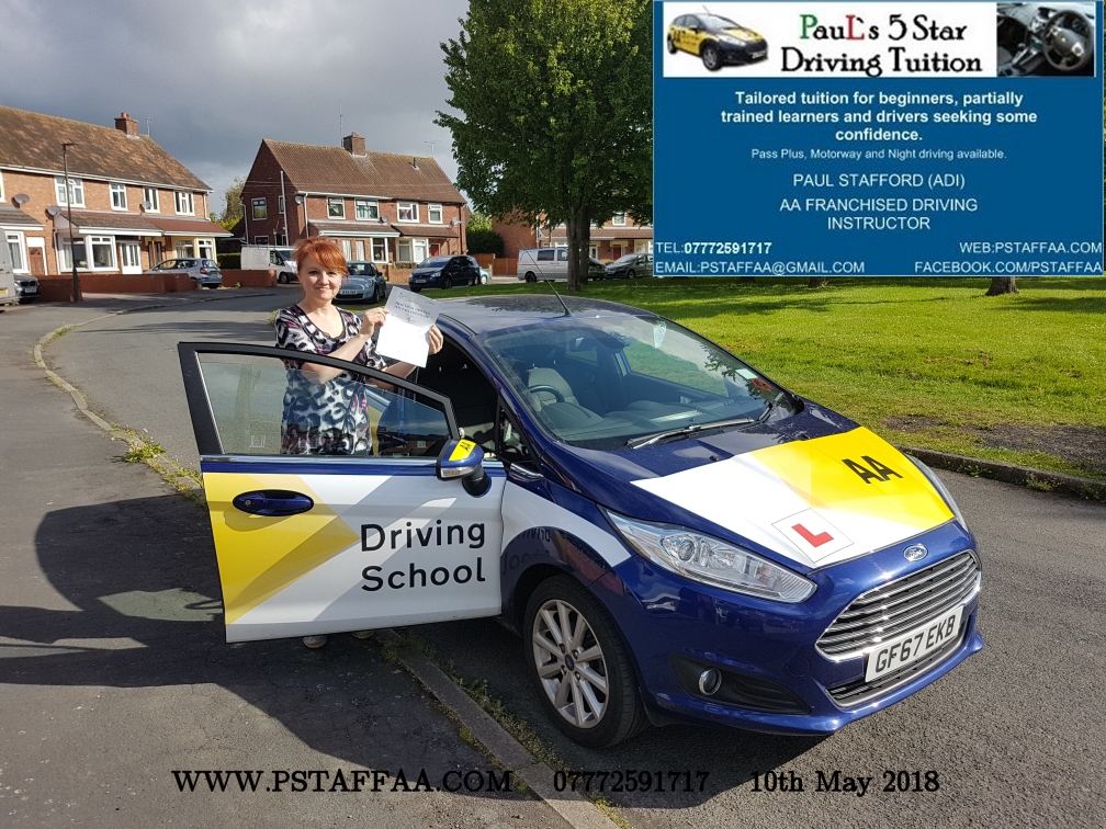 First Time Driving Test Pass Tetyanna with Paul's 5 Star Driving Tuition